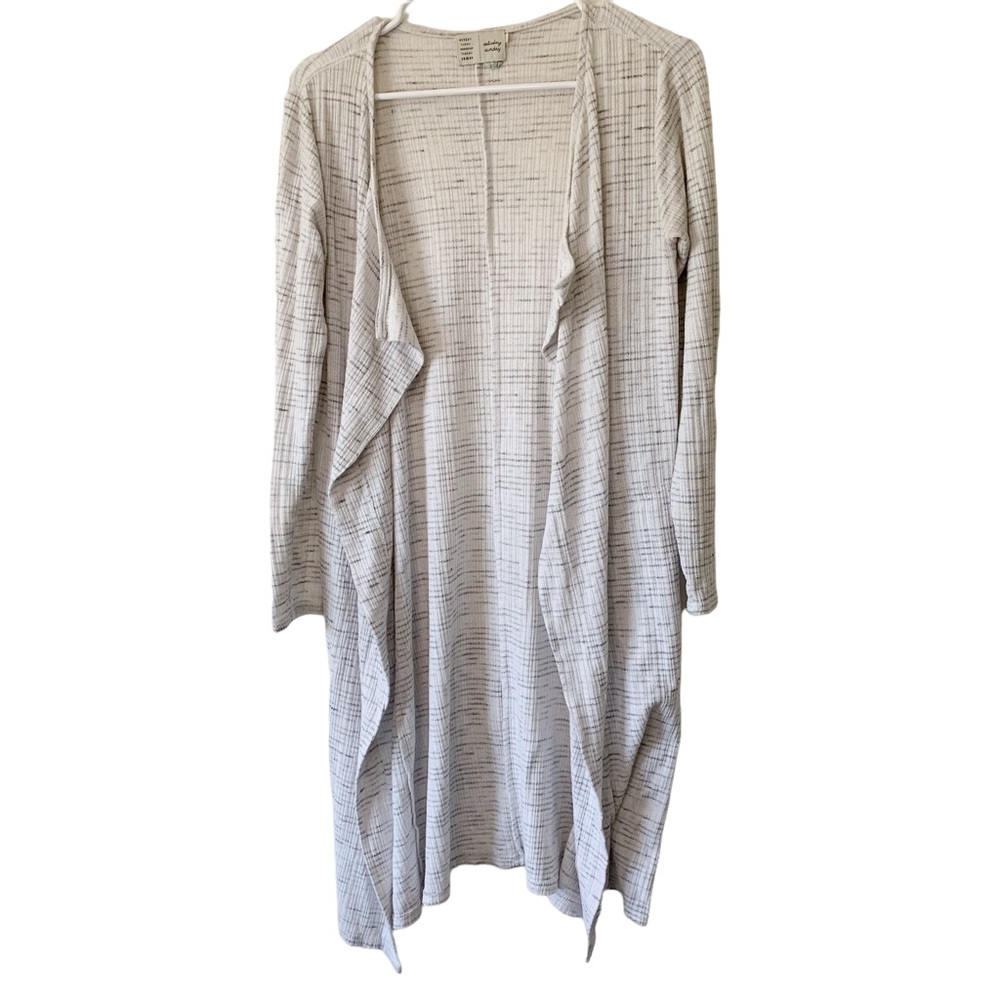 Anthropologie Saturday Sunday Light Gray Ribbed Textured Cardigan Size S